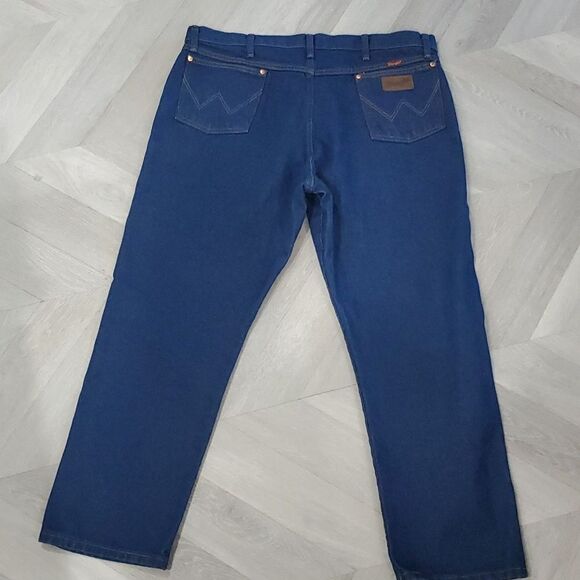 Wrangler Jeans Men 40x30 Blue Original Straight Leg 13MWZ, Like New - Picture 5 of 7